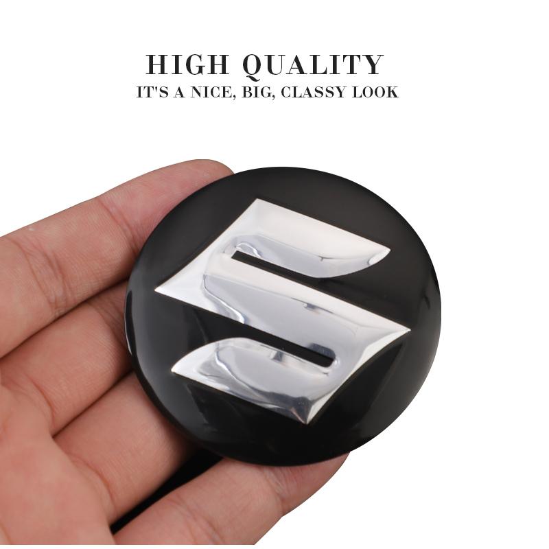 4Pcs Car Emblem Wheel Hub Center Cap Sticker Rim Badge Cover For Suzuki Baleno Vitara Samurai Kaiser DZire Across Kizashi Splash