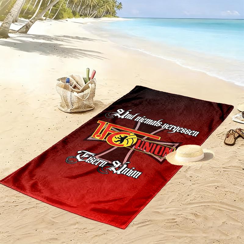 1. FC Union Berlin Strandtuch, Großes Weiches Schnelltrocknendes Handtuch für Strand Camping Schwimmen