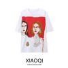 Fashion Style 2024 Autumn New Women's Clothing Easiest for Match Girl Print Straight-leg Short Sleeve Round Neck T-shirt 1165475