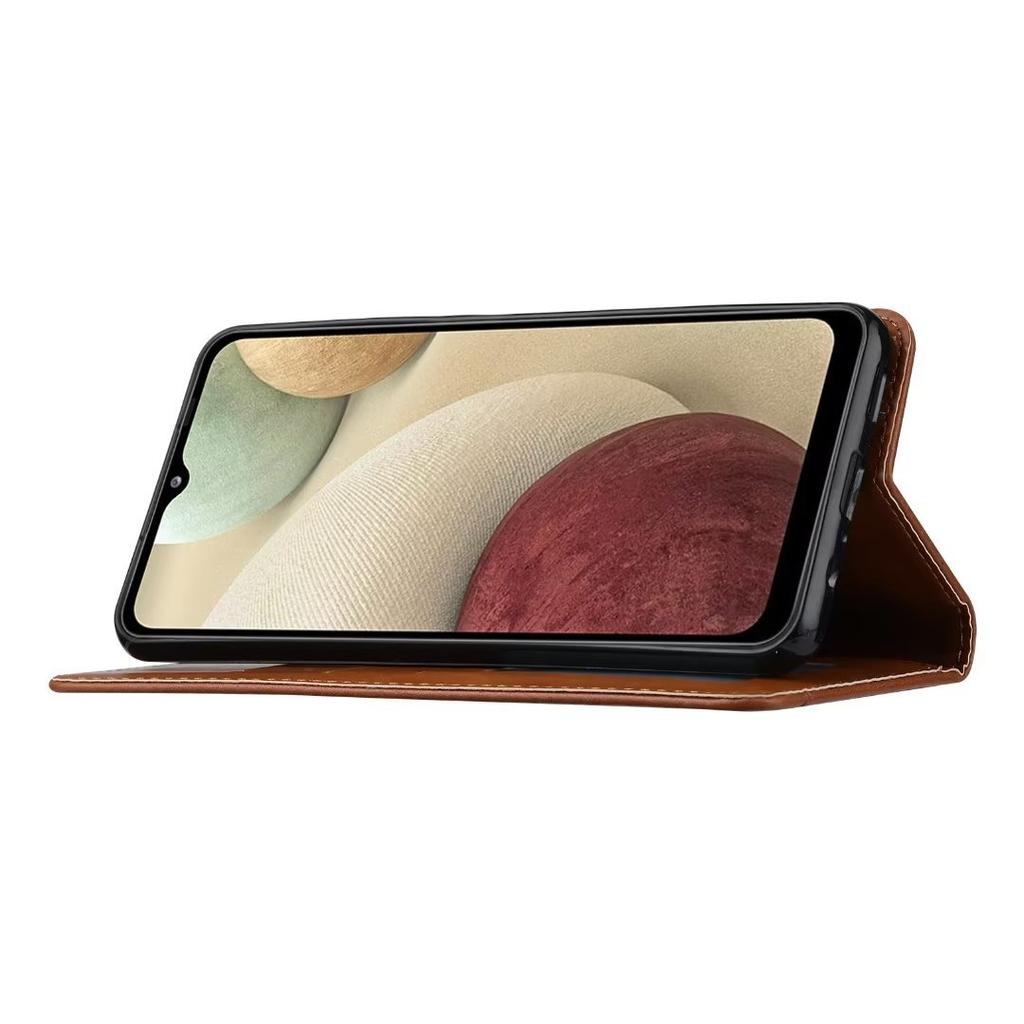 Suitable for Samsung A34 5G Mobile Phone Leather Case A54 5G Solid Color Plug-in Card Leather Pattern Wallet Protective Case A14 5G