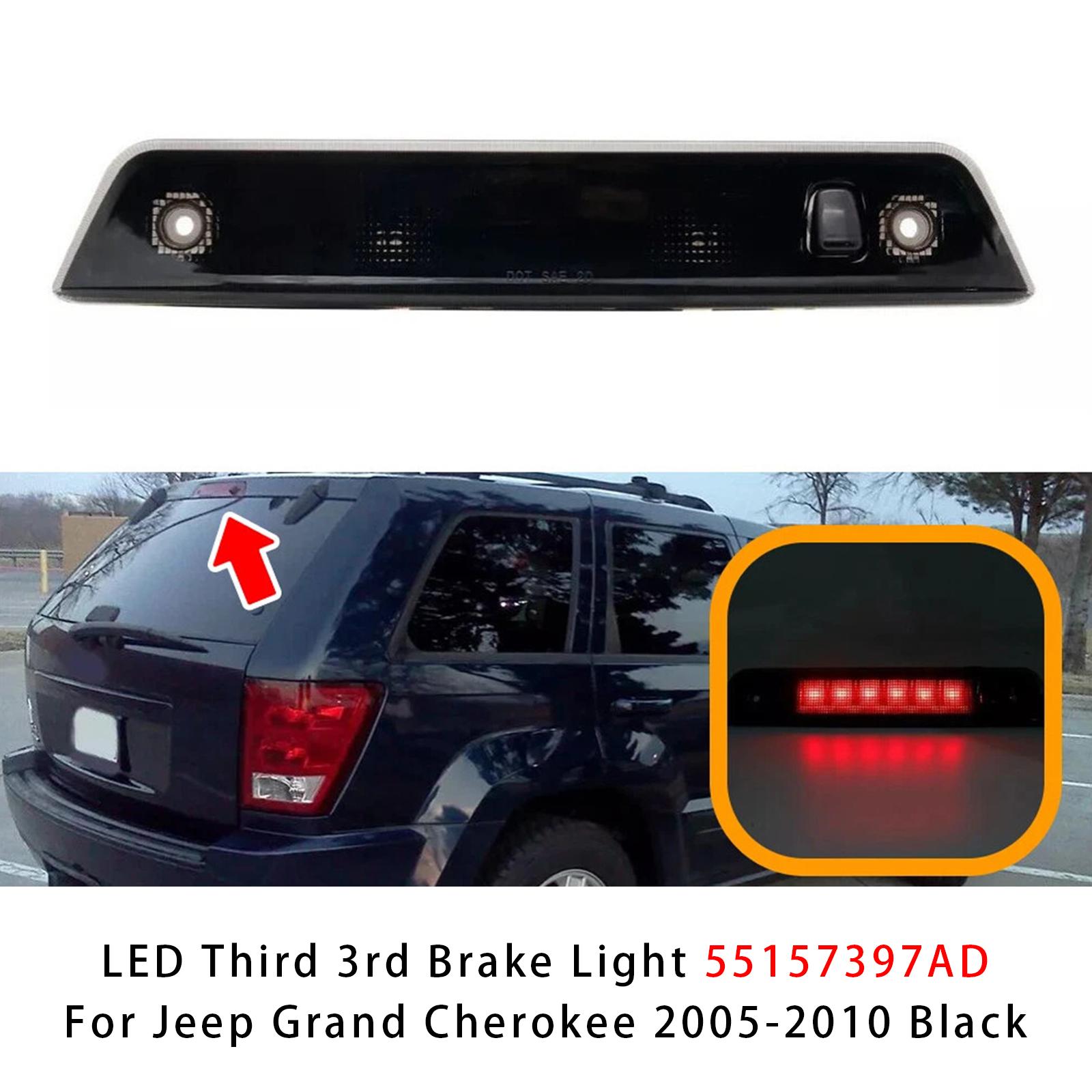 

LED Third 3rd Brake Light 55157397AD For Jeep Grand Cherokee 2005-2010 Black