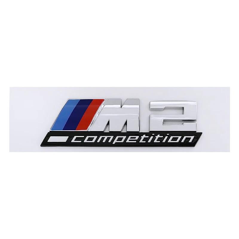 For BMW Car Rear Trunk Badge Sticker M1 M2 M3 M4 M5 M6 M7 M8 Competition Emblem Silver Modification Of ABS Badge