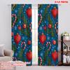 2Pcs,2D Plane Printing Creative Curtains Cute Dog And Presents Polyester (Without Rod) Decorations Inside For Bedroom, Living
