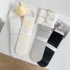 Female Spring and Summer Pure Color Lace Hollow Mesh Breathable Sweet All Build In Tube Socks