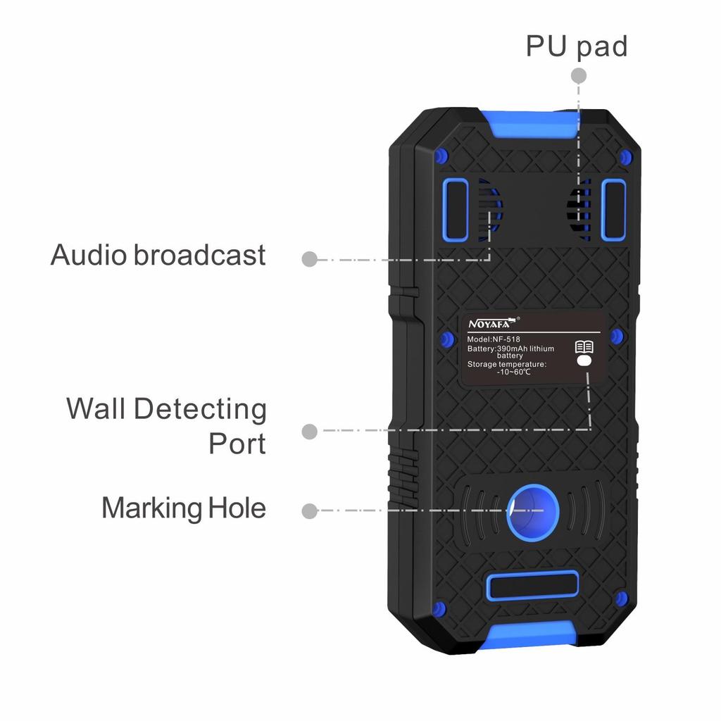 NOYAFA NF-518 Wall Scanner Metal Detector LCD Display Detect Metal Wood AC Live Wire Copper Multifunction Stud Finder