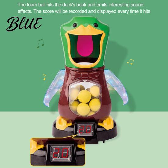 Multi-player Duck Launcher Game 1 Set Soft Ball Toy with Target Box LCD Scoreboard Sound Light Launching Funny Air Power Device Kids Parent-child