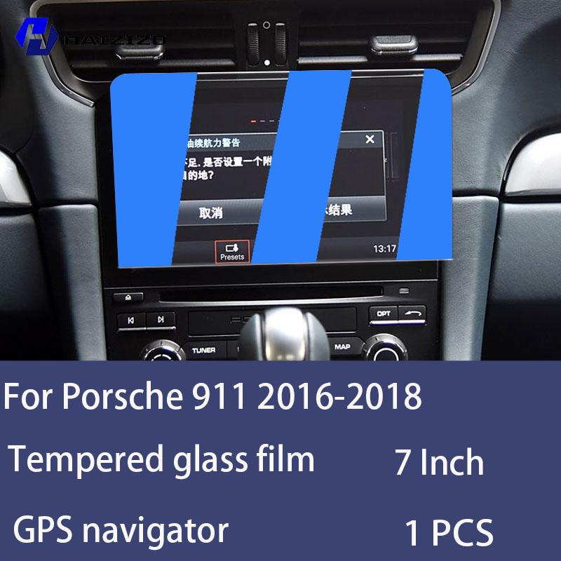 For Porsche 911 2016-2018 Tempered Glass Car Navigation Screen Protector Film Dashboard Monitor Screen Protective Film Refit