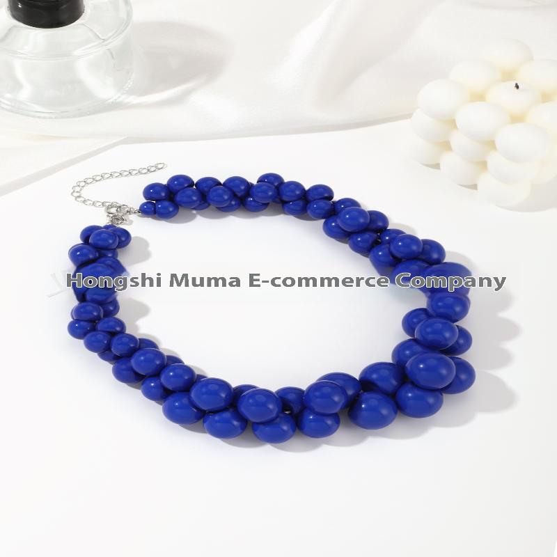 Colliers Bohèmes Tendance Vintage à Chaîne Perlée Pour Femmes Grosses Perles Pendentif Corail Bijoux Cadeau