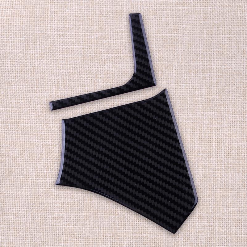 1 Set Car Dashboard Panel Trim Cover Sticker Fit for Tesla Model S 2012 2013 2014 2015 2016 2017- LHD Black Carbon Fiber