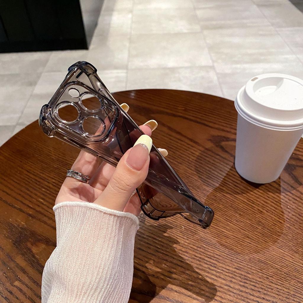 Kompatibel mit Apple iPhone 16, 14 Transparente Unifarbe, iPhone 15 Pro, Vier-Ecken Stoßfeste Space Case, 13 Weiche Hülle TPU