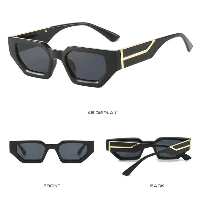 Vintage Fashion Irregular Square Sunglasses Women For Men Luxury Brand Designer Sun Glasses For Female Small Frame Eyewear Uv400