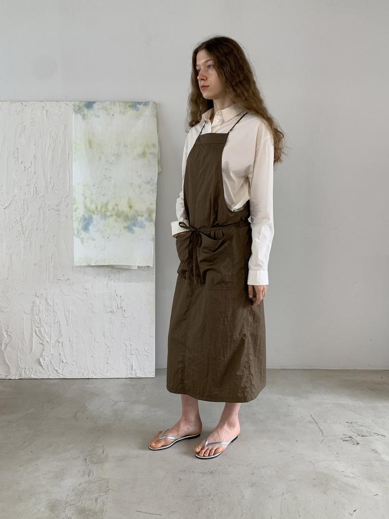 Mageulipeu Pinafore Dress Brown