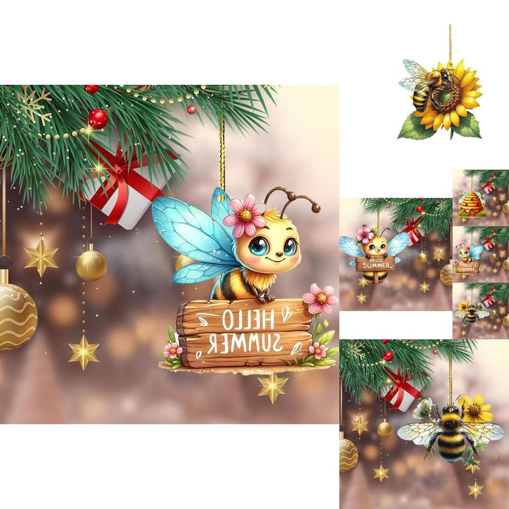 Decor drăguț, minimalist, acrilic, cu albină pentru mașină, cadou pentru farmec interior festiv