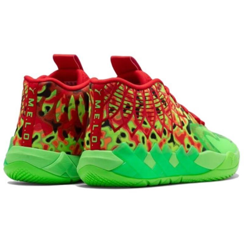 Puma X LAMELO BALL MB.01 Thermal Men Engineered Mesh Cushioned Anti Slip Mid Basketball Shoes Green 310508-01