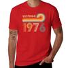 Vintage 1976 T-Shirt Tops Plus Size Tops Customs Design Your Own Summer Clothes T Shirts for Men Pack