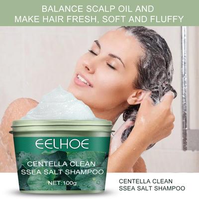 Centella Sea Salt Shampoo Nourishes Scalp Oil Control Shampoo Anti Dandruff Anti Itching Shampoo 100g