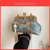 New Chinese Style Cloud Bag With Lock Closure For Daily Casual Use