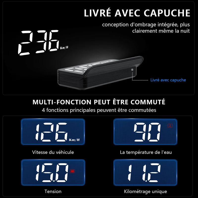 LANGJING M3 OBD2 GPS Head-Up Display Auto Electronics HUD Projector Digital Car Speedometer Accessories For All Car