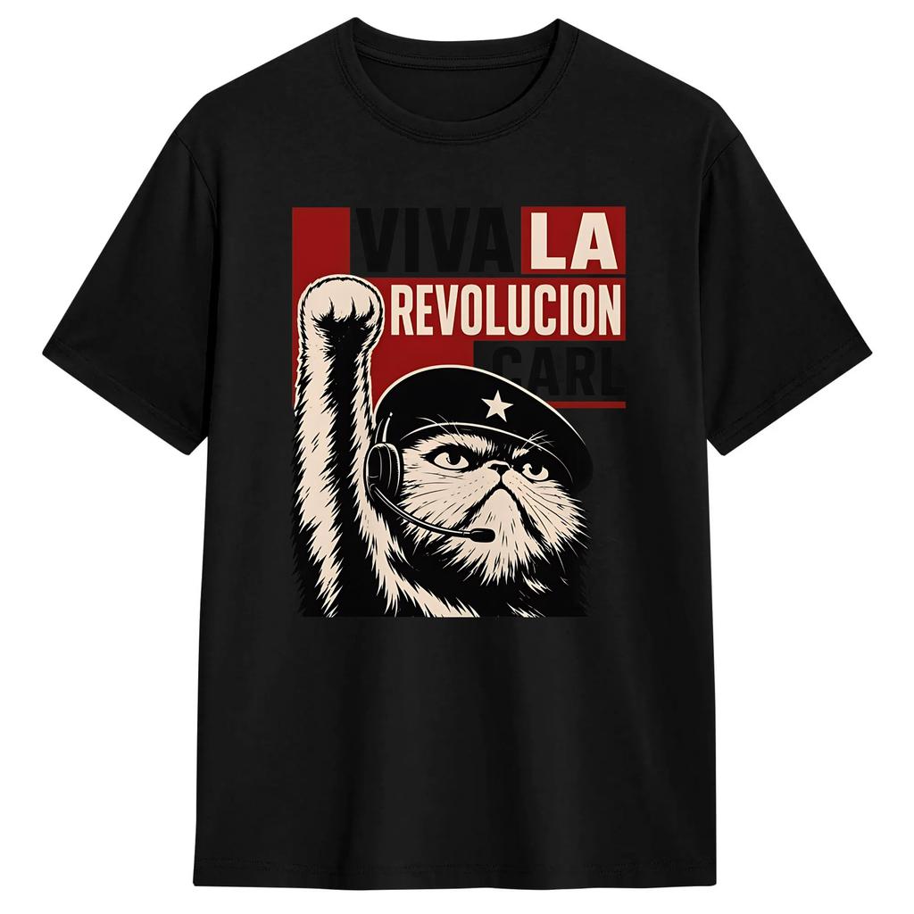 Viva La Revolucion Carl Dungeon Crawler Funny Cotton T Shirt For Beach Streetwear T Shirts O Neck Hippie Tee Shirt