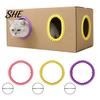 Grooming Tunnel Cat Self Groomer for Cardboard Boxes, DIY Brush Toy Ring, Hands-Free Massage Comb House Door Hole Hair Reduction