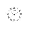 3d Black Wooden Roman Numeral Decorative Large Size Wall Clock