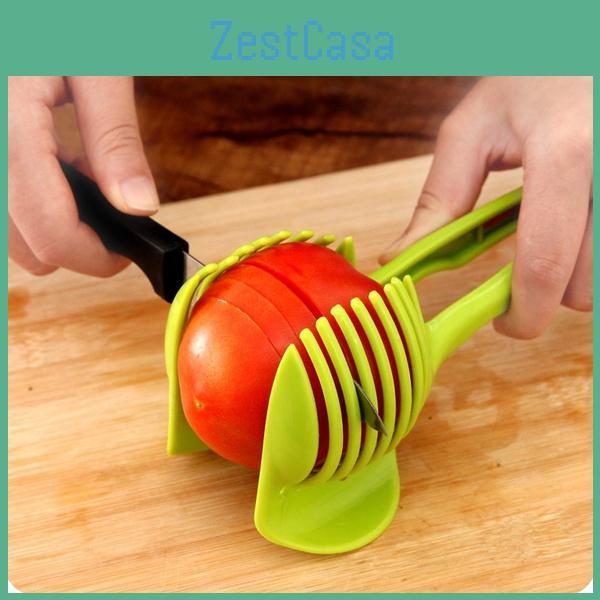 Portable Lemon Tomato Slicer Kitchen Fruit Cutter Red City Slicer