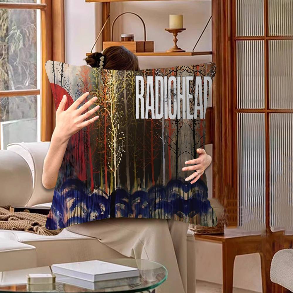 Band R-Radiohead OK Computer Cushion Cover Car Throw Pillow Case For Sofa Car Christmas Gift 40x40cm 45x45cm