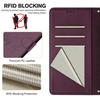 (Purple) Case for Samsung Galaxy S24 Plus 5g Flip Cover Rfid Blocking Pu Leather Card Holder Wallet