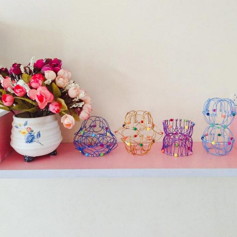 Children'S Variety Flower Basket Toy Decompression Gift Flexible Magic Mandala Thirty-Six Soft Steel Ring Fingertip Ornaments