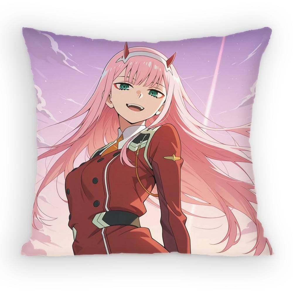 Darling In The Franxx Anime Girl Pillow Case Antidustmite Pillowcase Invisible zipper silky Sofa cushion cover for bedroom