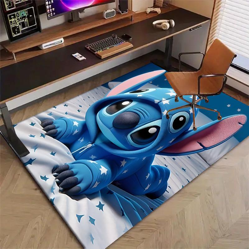 1pc S-Stitch Design Printed Area Rug Carpet for Bedroom Living Room Home Decor Rugs Mat Non Slip Mat Rug for Bedside