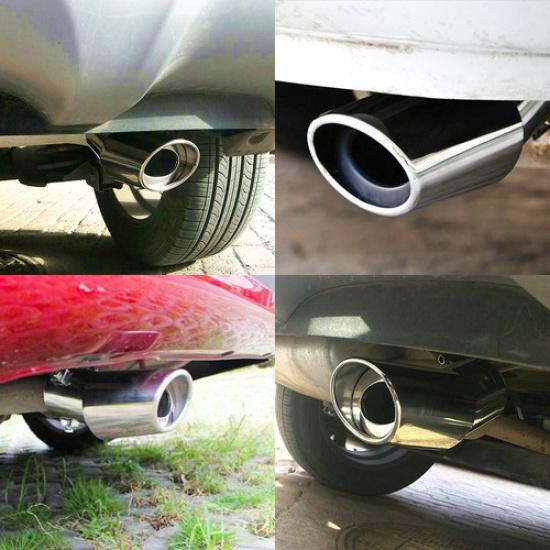 Auto Car Pipe Exhaust Tail Muffler Tip Stainless Steel Replacement Accessories
