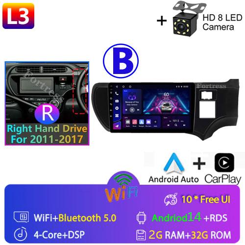Car Radio For Toyota Aqua Prius C 2011-2017 Multimedia Automotive Autoradio Carplay Android Auto Wireless Video Car GPS WIFI