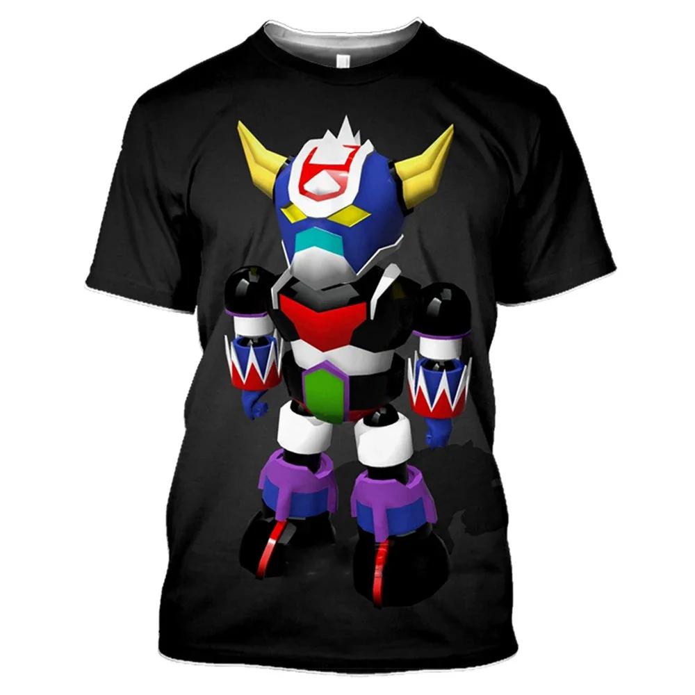 Boys New Anime Goldorak 3D Print Breathable Short Sleeved T-shirts UFO Robot Grendizer Boys Casual Streetwear Top Clothes