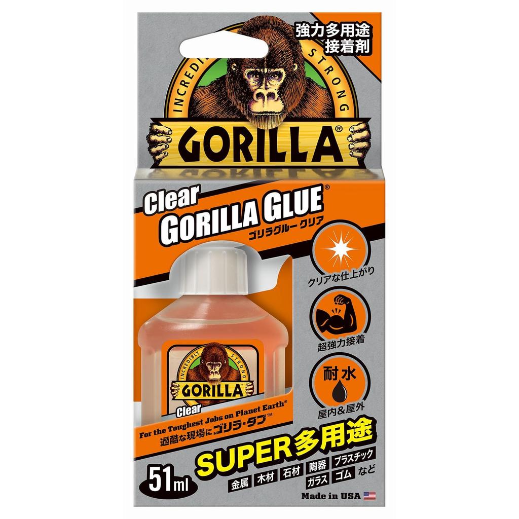 KURE Gorilla Glue Strong 1770 Clear, 51ml, Multi-Purpose Adhesive,