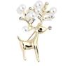 Lanhao Hot-Selling Pearl Swan Rhinestone Flower Brooch - Japanese & Korean Fashion Accessories for Women