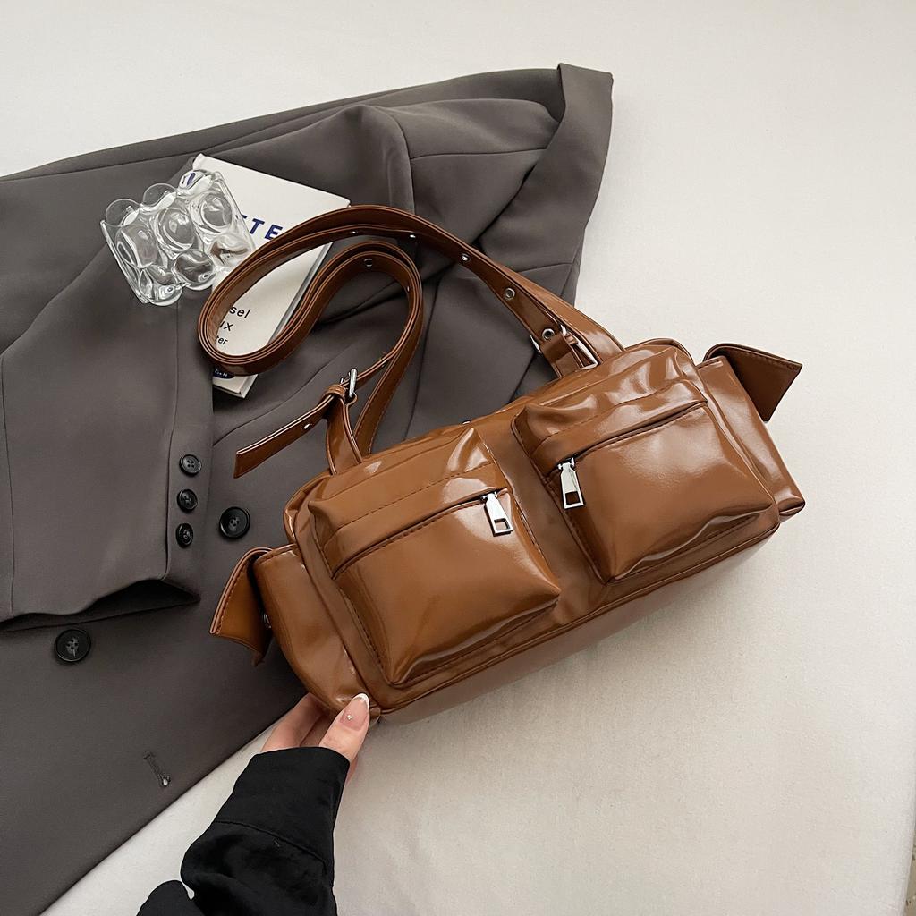 Women Bag Korean Fashion Y2K PU Fashion Simple Shoulder Bag Pures and Bags Crossbody Girls Tote Bags