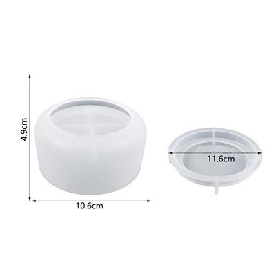 Moules de pot de récipients de bougie de silicone de 11.6cm pour le bougeoir de stockage