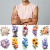 9 Stück Temporäre Tattoos Floral Decals Wasserdicht Langlebig Körperaufkleber Blumenaufkleber Illustration Für Jungen Kinder