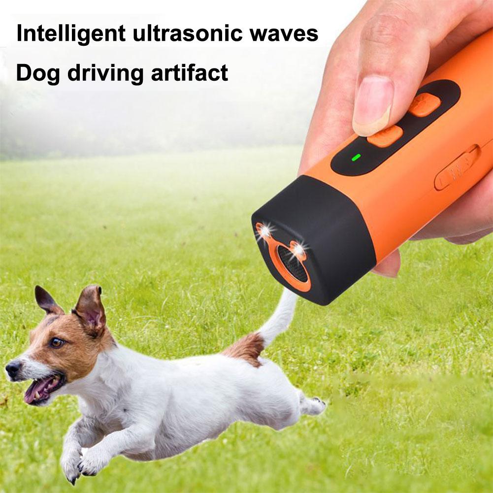 Ultrasonic Dog Repeller with LED Flashlight Dog Bark Deterrent Device Anti Barking Device Dog Training Device Safe for Dogs