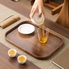 Walnut Wood Color Serving Tray Retro Style Fruit Plate Smooth Edge Tea Tray  Home
