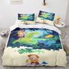 Printed Dinosaur Cartoon Quilt Set Three-Piece Digital Printing Home Textile Kit Home Textile
