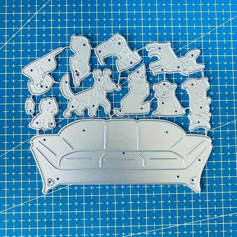 Hundesofa Metall Stanzformen Schablonen Stanzschablone für DIY Scrapbooking Album Papierkarte Prägearbeiten