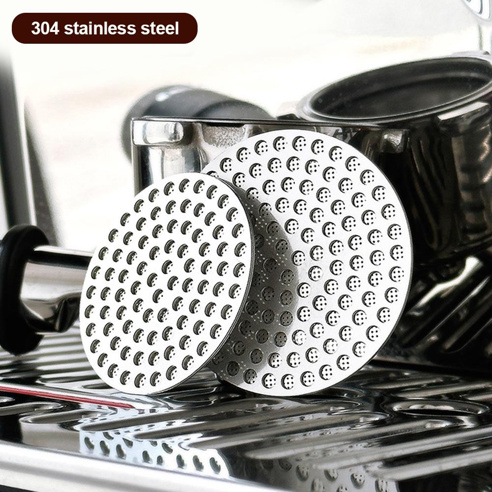 51/53/58 mm wiederverwendbarer Kaffeepuck-Sieb Edelstahl Doppelschicht-Kaffeefilter Feinmaschiges professionelles Espresso-Zubehör