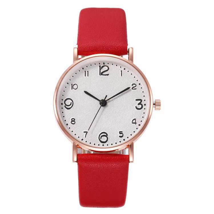 Simple Digital Face Ultra-Thin Shell Alloy Belt Watch, Multi-Color Face And Color Ribbon Fashion Women S Watch, Quartz Watch