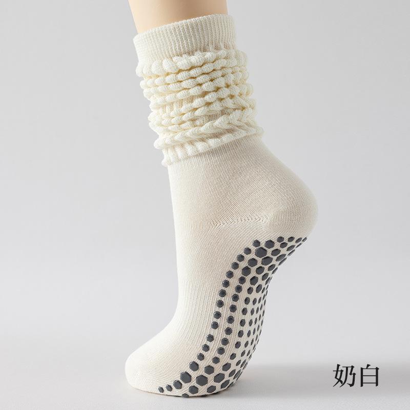 5-1 Perechi de Șosete Profesionale Anti-Alunecare pentru Yoga cu Ciorapi Extinși și Îngroșați Absorbți de Transpirație pentru Fitness, Pilates și Activități în Aer Liber