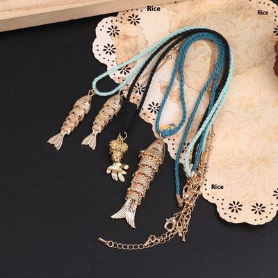 Collar con colgante de pez con articulaciones móviles, gargantilla moderna, joyería, accesorios de fiesta para mujer, regalo
