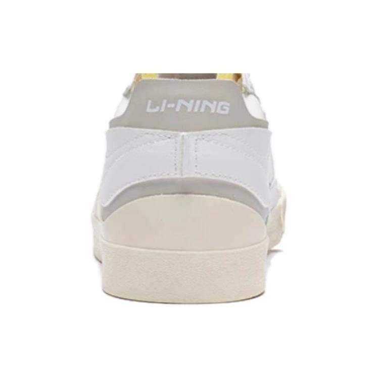 Li Ning Mousse Bath Slip Resistant Abrasion Resistant Low top Skateboard Shoes Men's White Gray AGCT161-1
