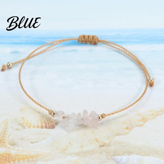 Vibrant Crystal Bracelet Gemstone Women Men Adjustable Braided Boho String