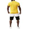 Men's  Leisure  Color  Matching  Short  Sleeves  Shorts  Set